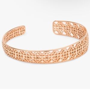 Kendra Scott Rose Gold Filigree Open Cuff Bracelet